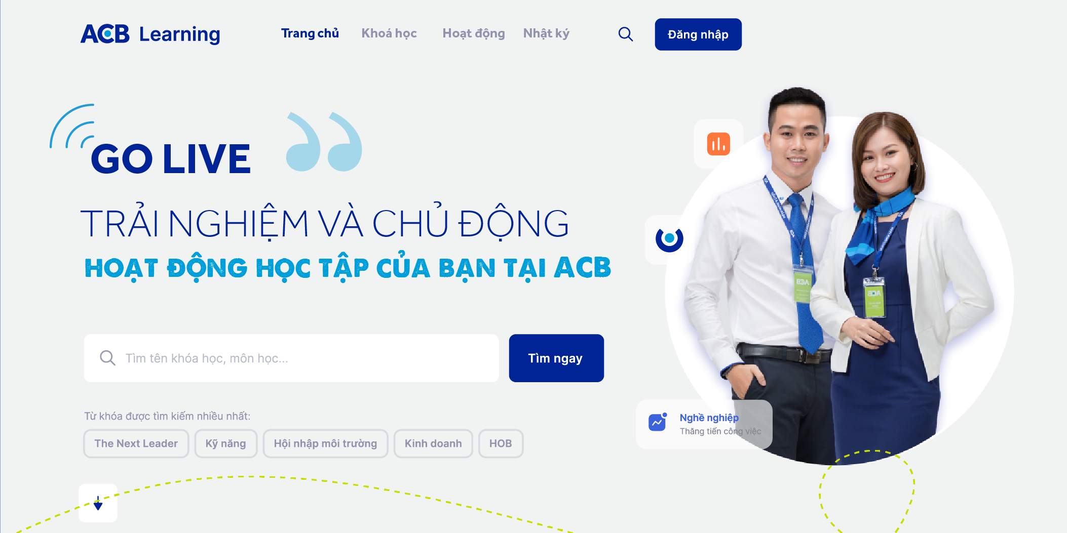 Trải nghiệm và chủ động hoạt động học tập của bạn tại ACB